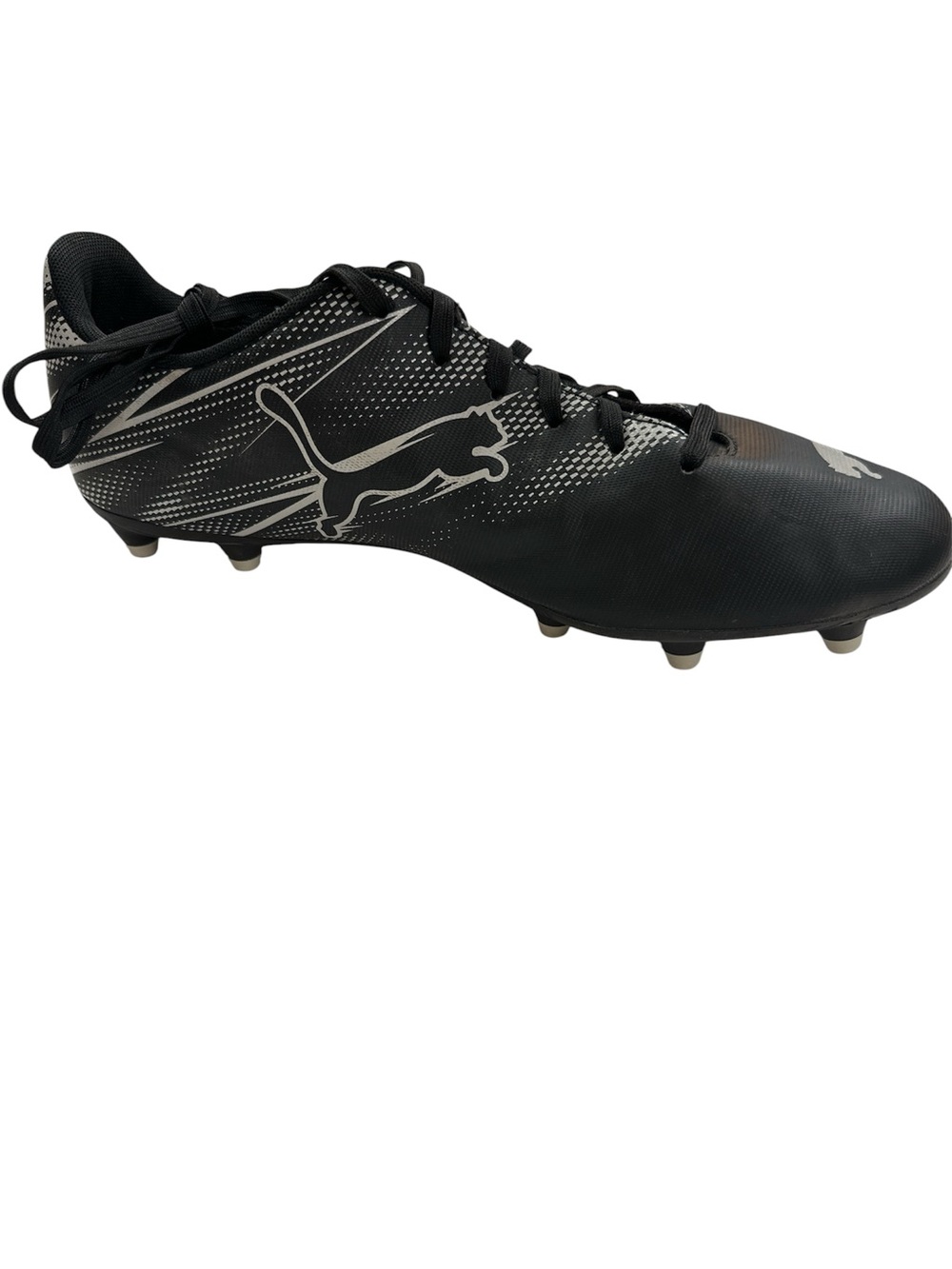 Puma Mens Attacanto FG/AG Black-Silver Mist Soccer Cleats Size 11